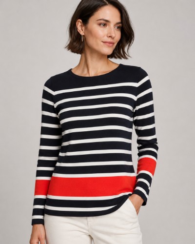 Colorblock Stripe Long Sleeve Top